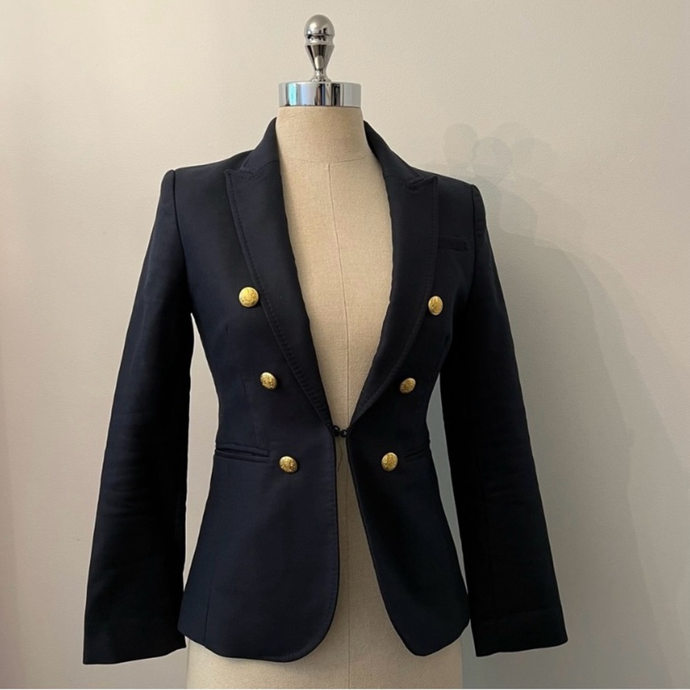 Navy Banana Republic nautical blazer